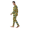 Yellow Butterfly Pattern Print Men's Pajamas-grizzshop