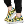 Yellow Butterfly Pattern Print Men's Sneakers-grizzshop