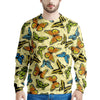 Yellow Butterfly Pattern Print Men's Sweatshirt-grizzshop