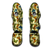 Yellow Butterfly Pattern Print Muay Thai Shin Guard-grizzshop