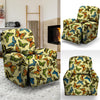 Yellow Butterfly Pattern Print Recliner Cover-grizzshop