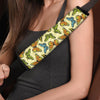 Yellow Butterfly Pattern Print Seat Belt Cover-grizzshop