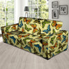 Yellow Butterfly Pattern Print Sofa Cover-grizzshop