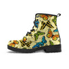 Yellow Butterfly Pattern Print Women's Boots-grizzshop