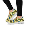 Yellow Butterfly Pattern Print Women's Sneakers-grizzshop