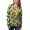 Yellow Butterfly Pattern Print Women's Sweatshirt-grizzshop