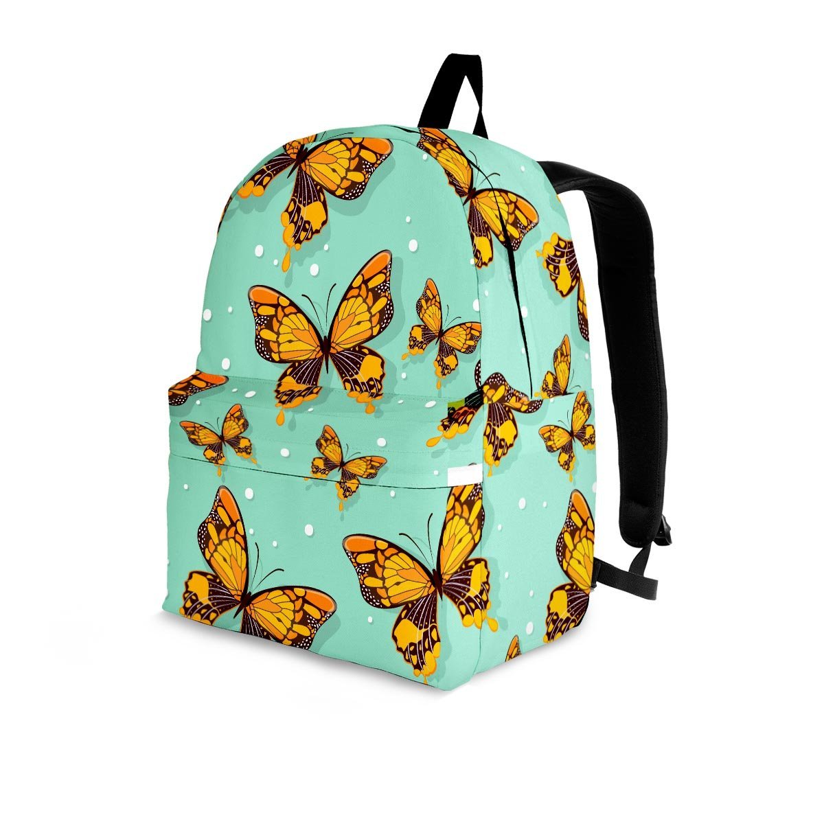 Yellow Butterfly Print Backpack-grizzshop