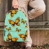 Yellow Butterfly Print Backpack-grizzshop