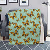 Yellow Butterfly Print Blanket-grizzshop