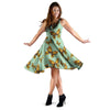 Yellow Butterfly Print Dress-grizzshop