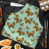 Yellow Butterfly Print Men's Apron-grizzshop