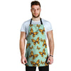 Yellow Butterfly Print Men's Apron-grizzshop