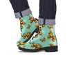 Yellow Butterfly Print Men's Boots-grizzshop