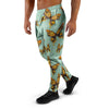 Yellow Butterfly Print Men's Joggers-grizzshop