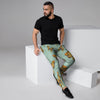 Yellow Butterfly Print Men's Joggers-grizzshop