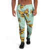 Yellow Butterfly Print Men's Joggers-grizzshop