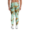 Yellow Butterfly Print Men's Leggings-grizzshop