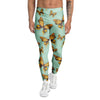 Yellow Butterfly Print Men's Leggings-grizzshop