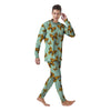 Yellow Butterfly Print Men's Pajamas-grizzshop