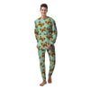 Yellow Butterfly Print Men's Pajamas-grizzshop