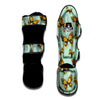 Yellow Butterfly Print Muay Thai Shin Guard-grizzshop