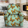 Yellow Butterfly Print Recliner Cover-grizzshop