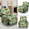 Yellow Butterfly Print Recliner Cover-grizzshop