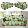 Yellow Butterfly Print Sofa Cover-grizzshop