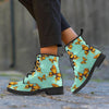 Yellow Butterfly Print Women's Boots-grizzshop