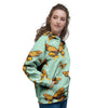 Yellow Butterfly Print Women's Hoodie-grizzshop