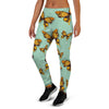 Yellow Butterfly Print Women's Joggers-grizzshop