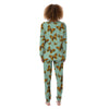 Yellow Butterfly Print Women's Pajamas-grizzshop