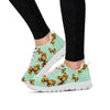 Yellow Butterfly Print Women's Sneakers-grizzshop