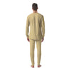 Yellow Canary And White Gingham Print Men's Pajamas-grizzshop