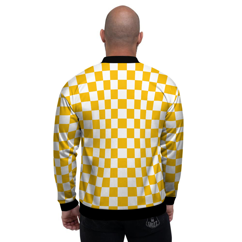 Yellow and clearance black checkered windbreaker