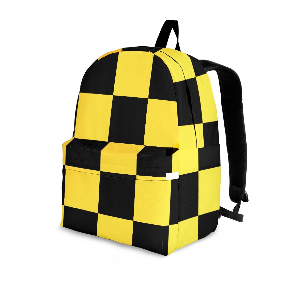 Yellow Checkered Print Backpack-grizzshop