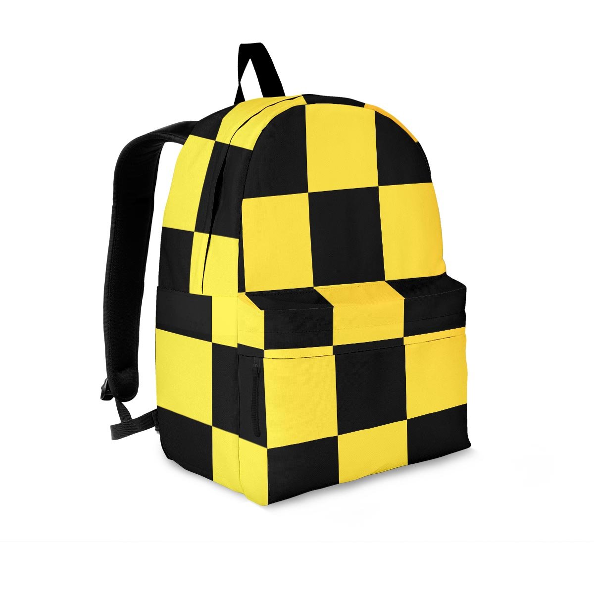 Yellow Checkered Print Backpack-grizzshop