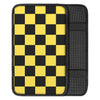 Yellow Checkered Print Car Console Cover-grizzshop