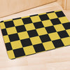 Yellow Checkered Print Door Mat-grizzshop
