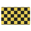 Yellow Checkered Print Door Mat-grizzshop