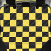 Yellow Checkered Print Pet Car Seat Cover-grizzshop