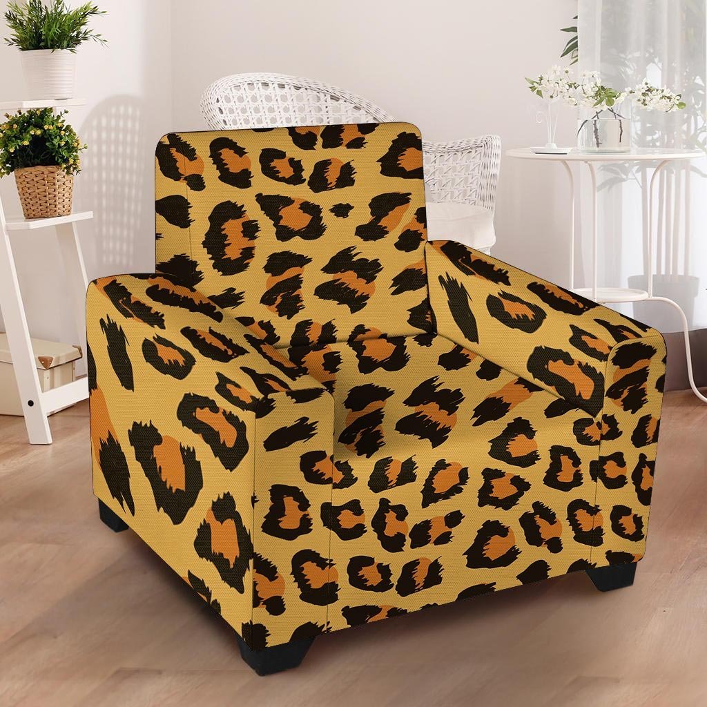Yellow Cheetah Armchair Cover-grizzshop