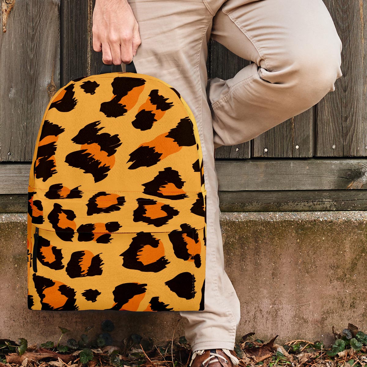 Yellow Cheetah Backpack-grizzshop