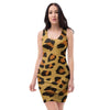 Yellow Cheetah Bodycon Dress-grizzshop