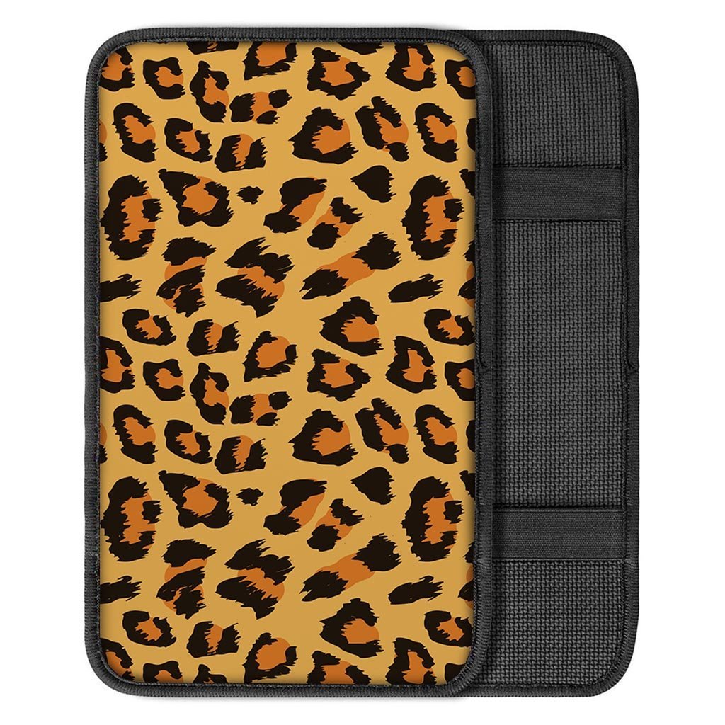 Yellow Cheetah Car Console Cover-grizzshop