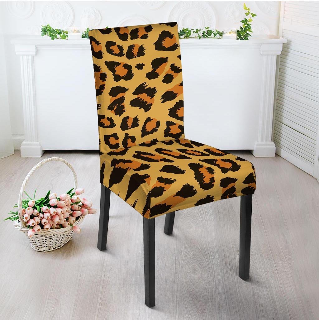 Yellow Cheetah Chair Cover-grizzshop