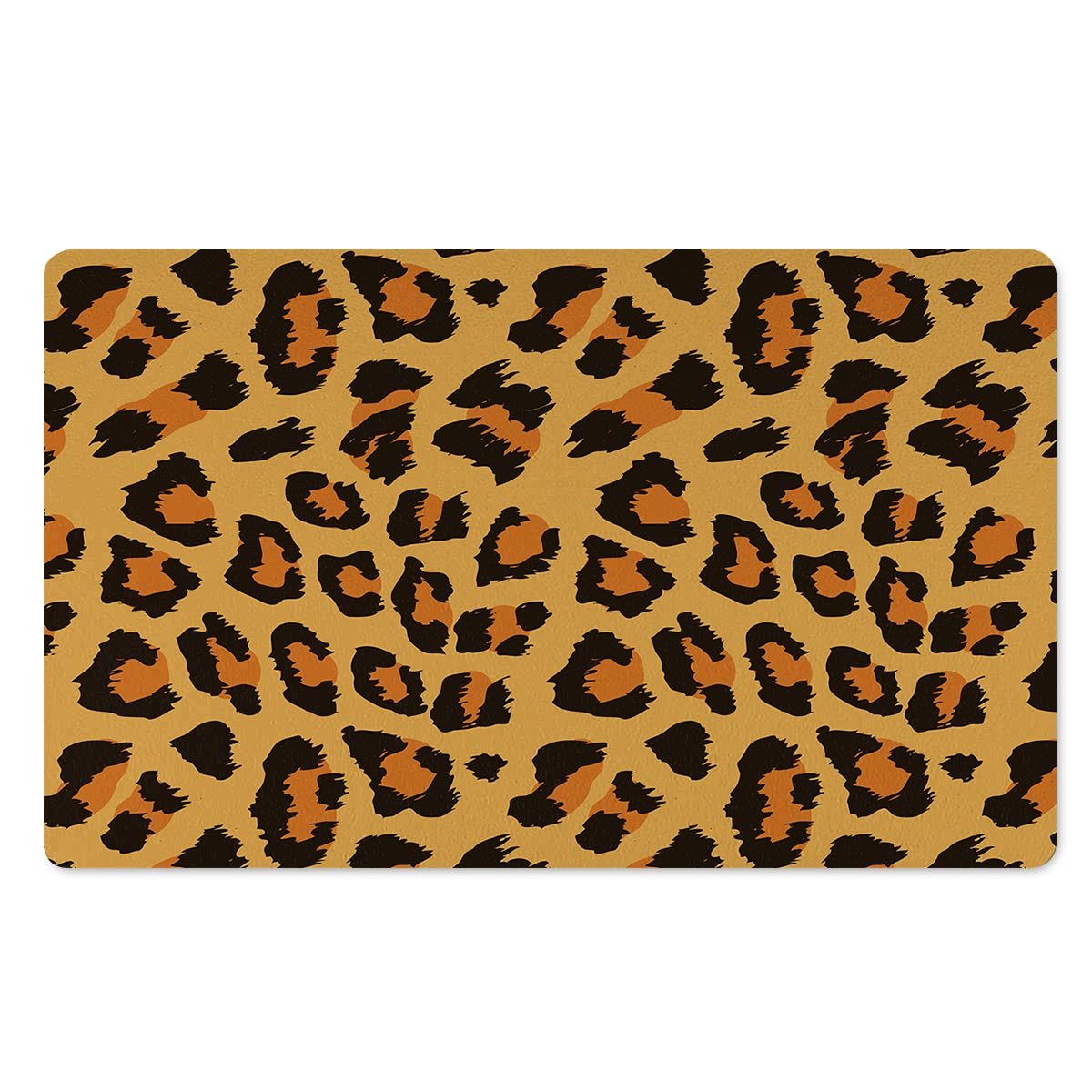 Yellow Cheetah Door Mat-grizzshop