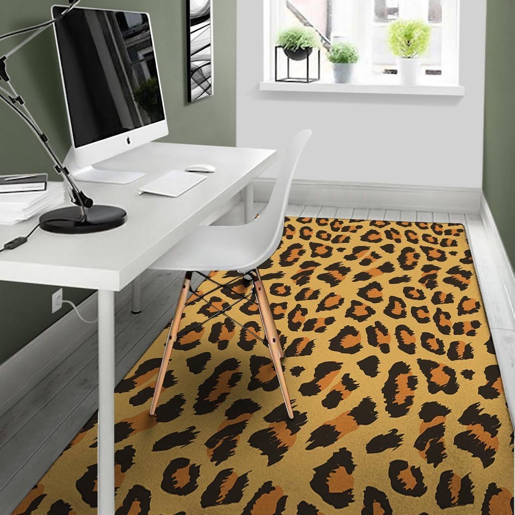 Yellow Cheetah Floor Mat-grizzshop