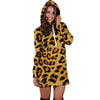 Yellow Cheetah Hoodie Dress-grizzshop