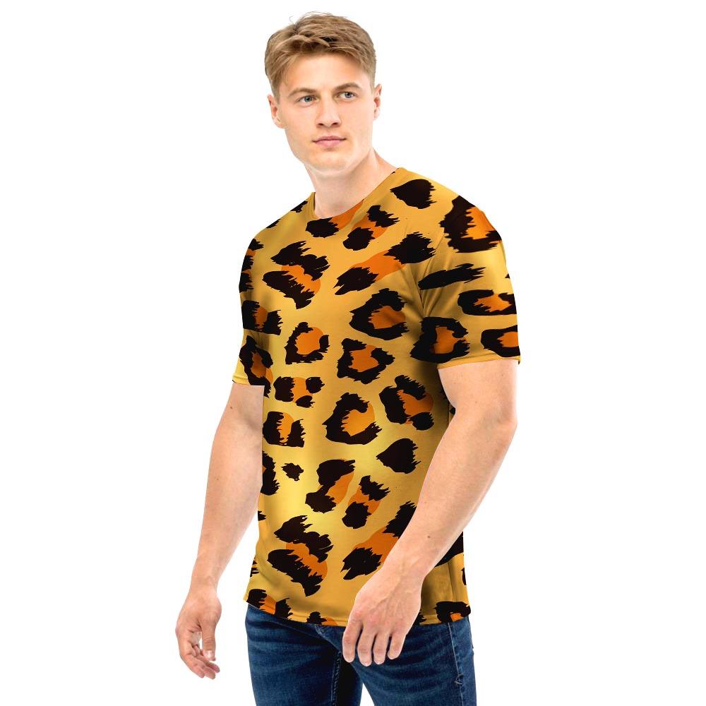 Yellow Cheetah Men T Shirt-grizzshop